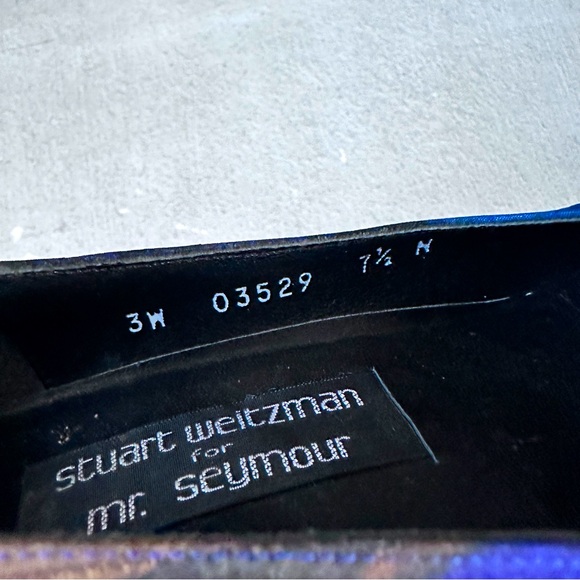 Vintage 1980's Stuart Weitzman Silk and Leather Colorful Pumps Size 7.5 N - Picture 9 of 9